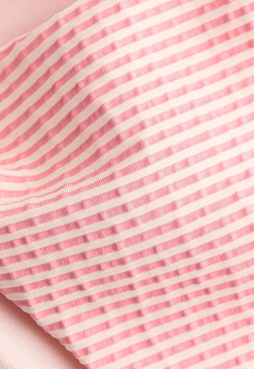 H&M - Cheeky bikini bottoms - pink/light beige striped
