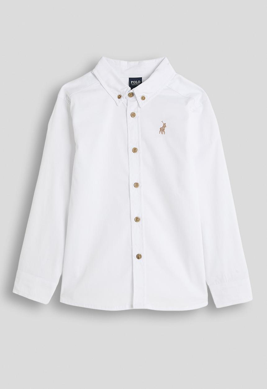 POLO - Boys Nicholas Ls Shirt - White