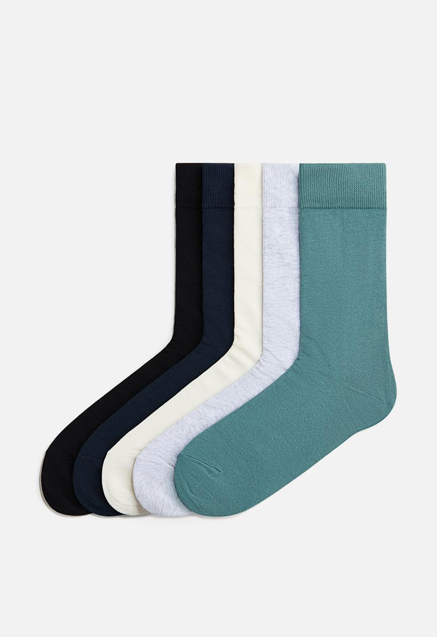 H&M - 5-pack socks - turquoise