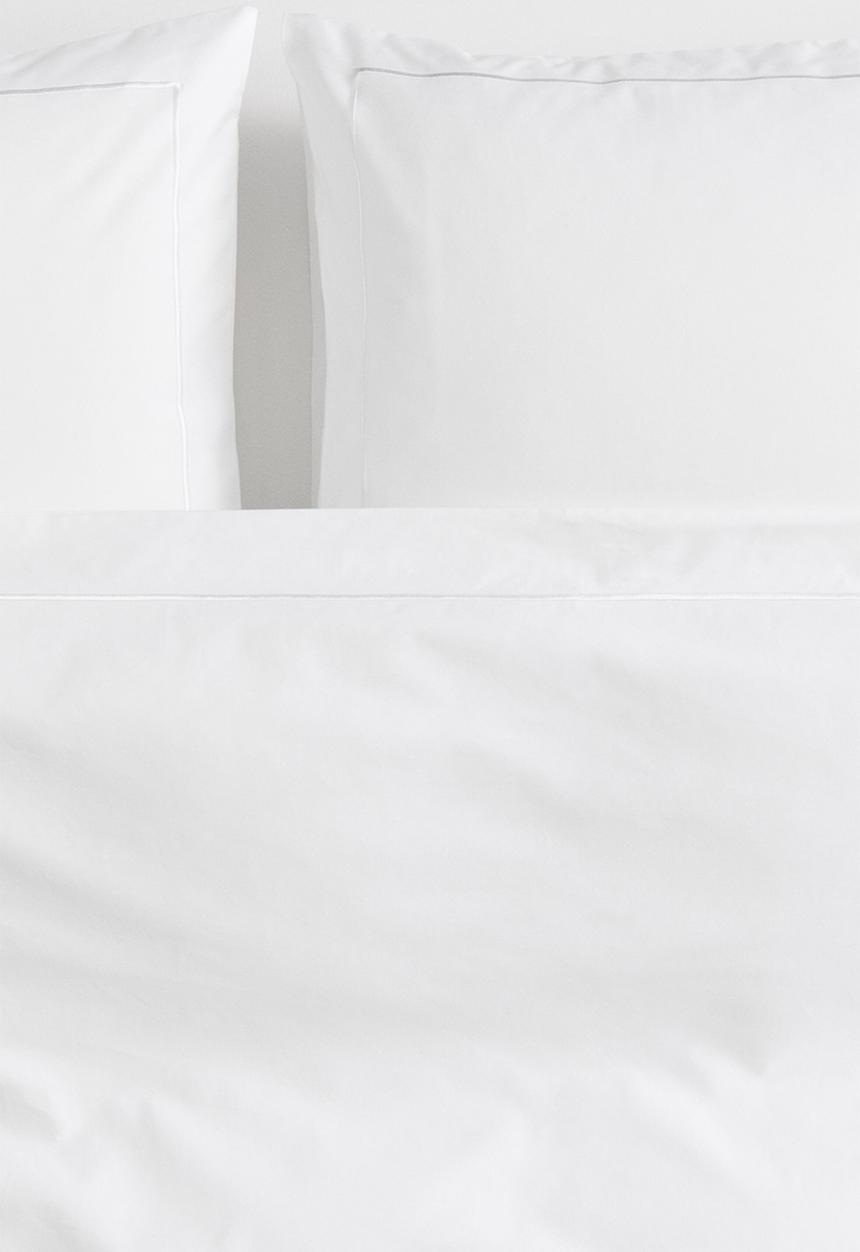 H&M - Cotton sateen double/king duvet cover set - white