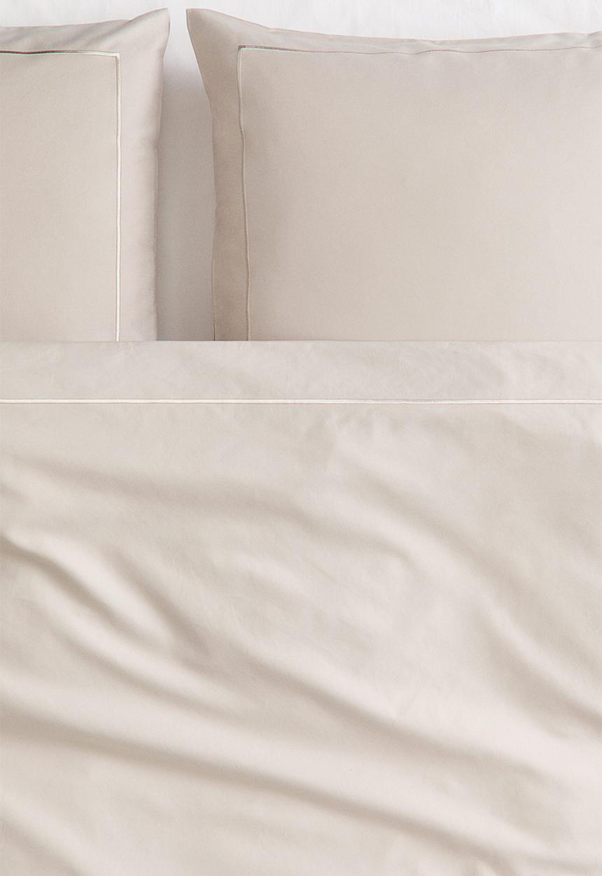 H&M - Cotton sateen double/king duvet cover set - light mole