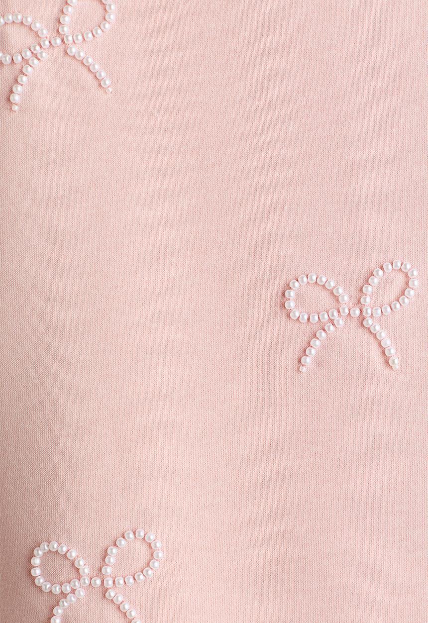 H&M - Motif-detail t-shirt - light pink/bows