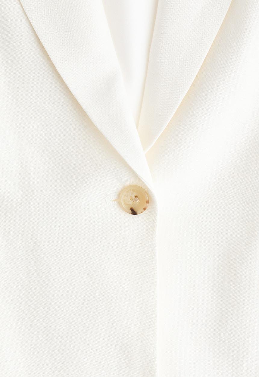 H&M - Linen-blend blazer - white