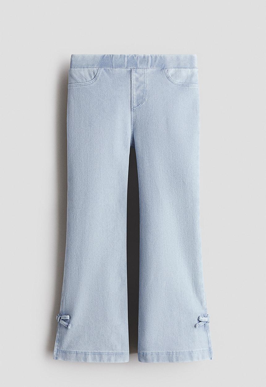H&M - Denim-look flared jeggings - pale denim blue