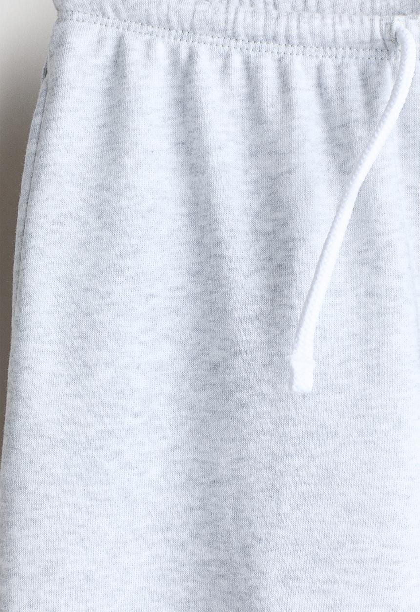 H&M - Wide-leg joggers - light grey marl