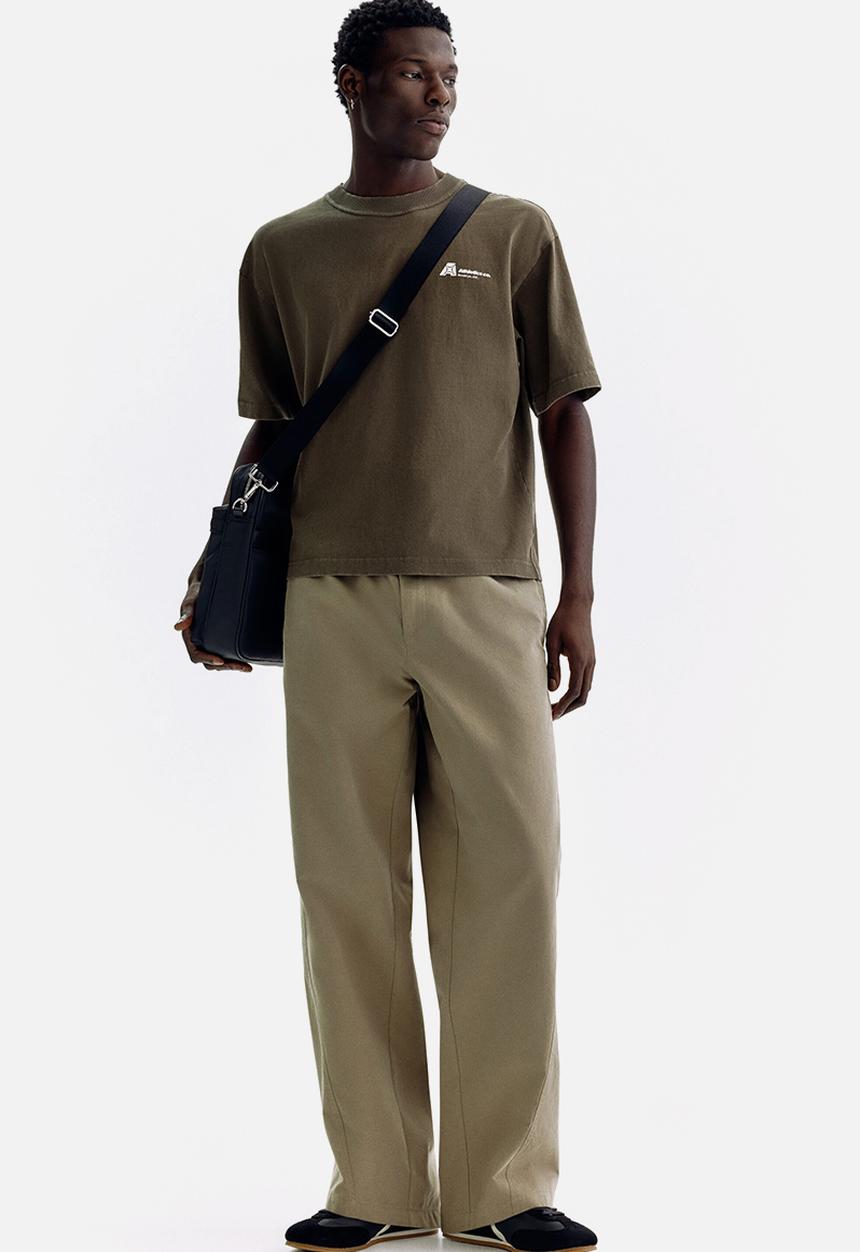 H&M - Printed loose fit t-shirt - brown/athletics co