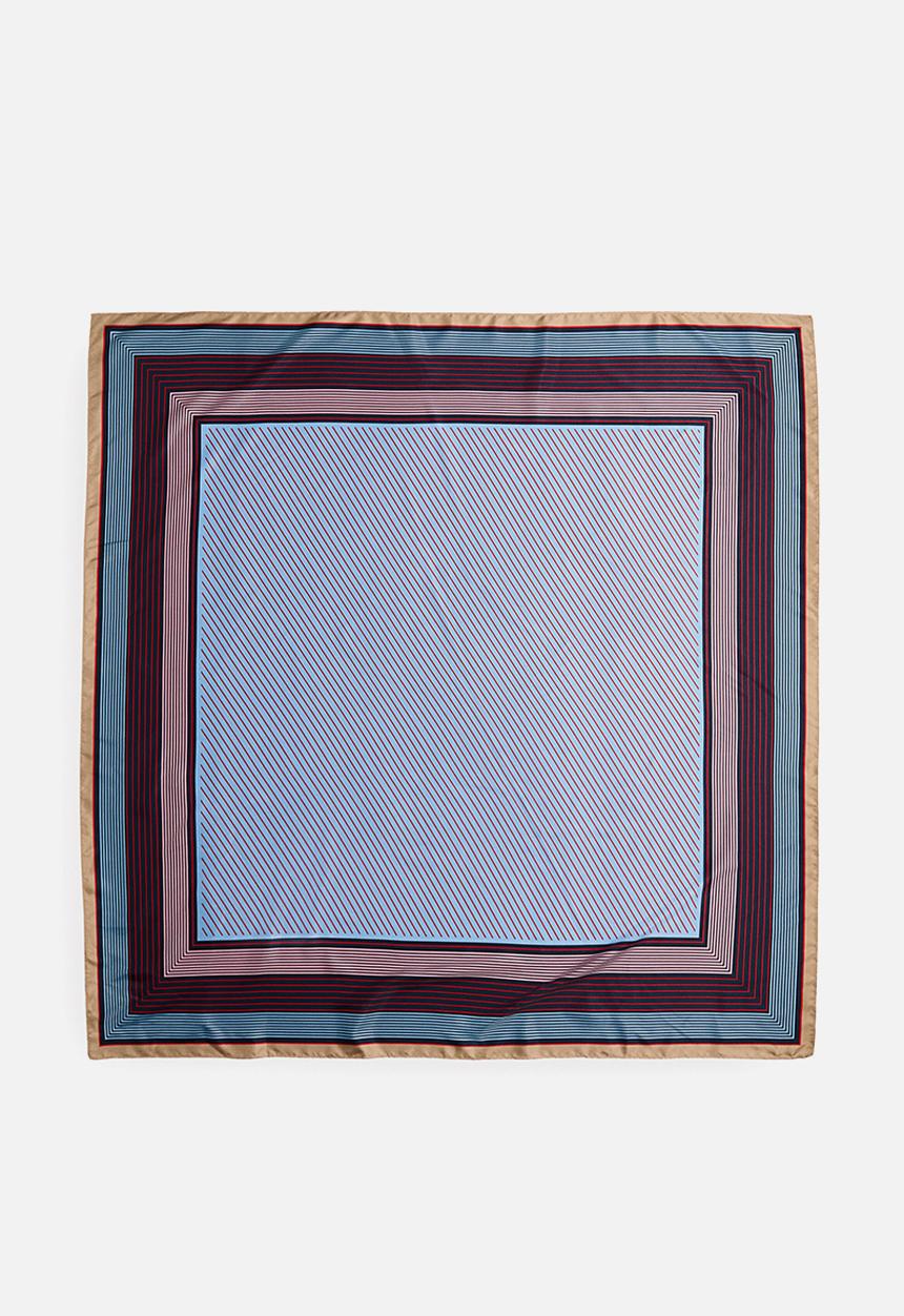 H&M - Patterned scarf - light blue/red striped