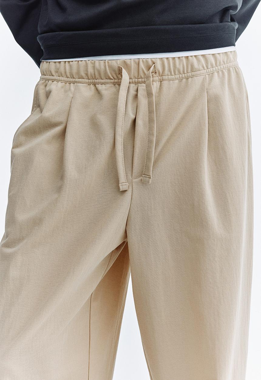 H&M - Regular fit cotton-blend trousers - beige