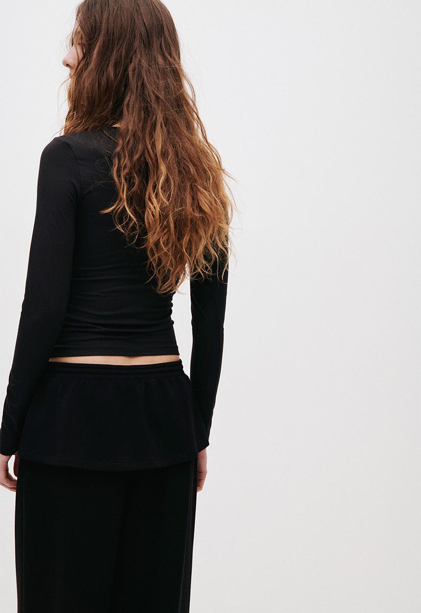 H&M - Long-sleeved jersey top - black