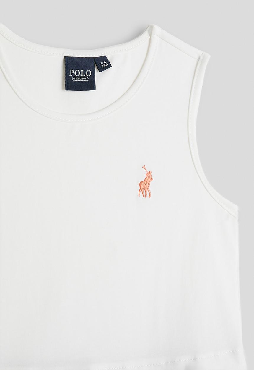 POLO - Girls Aurora Combo Dress - Pink