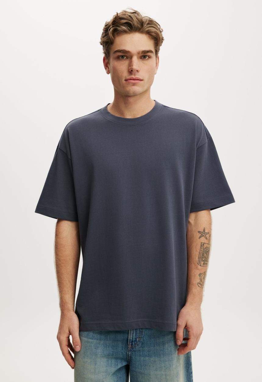 Cotton On - Box Fit T-shirt - Denim Blue