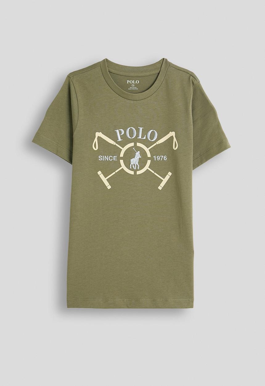 POLO - Boys Luke Polo Stick Ss Tee - Olive