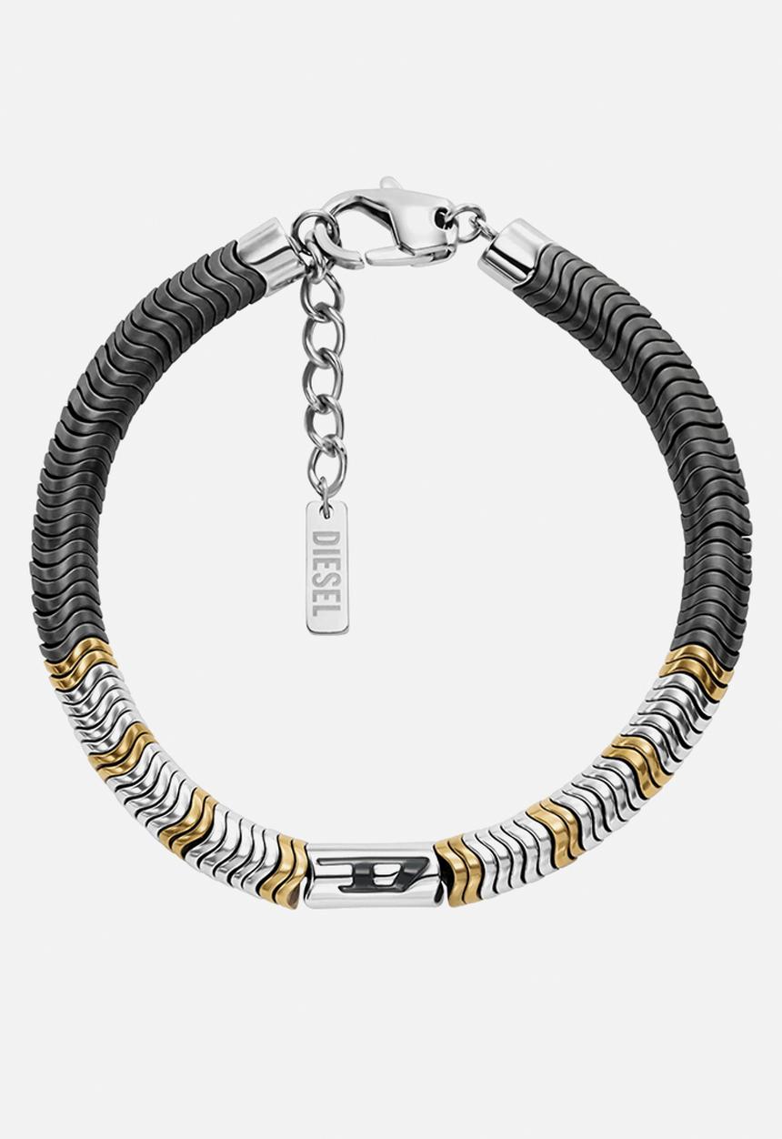 Diesel  - Diesel DX1573931 Beaded Bracelet - Gold/Gunmetal
