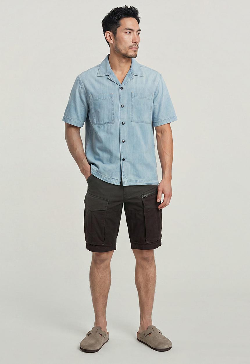 G-STAR - Rovic Zip Regular Short - Dk Black
