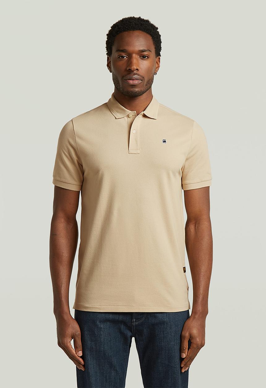 G-STAR - Dunda slim polo s\s - cream