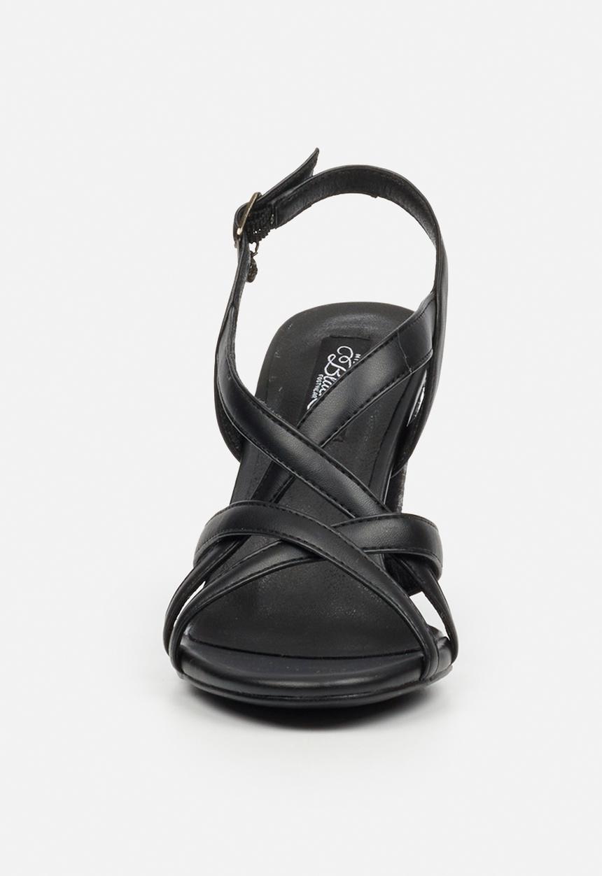 Miss Black - Millicent 2 strappy block heel - black