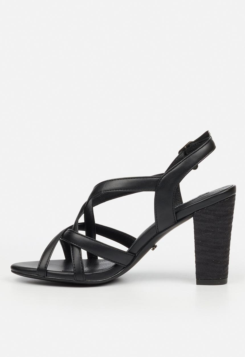 Miss Black - Millicent 2 strappy block heel - black