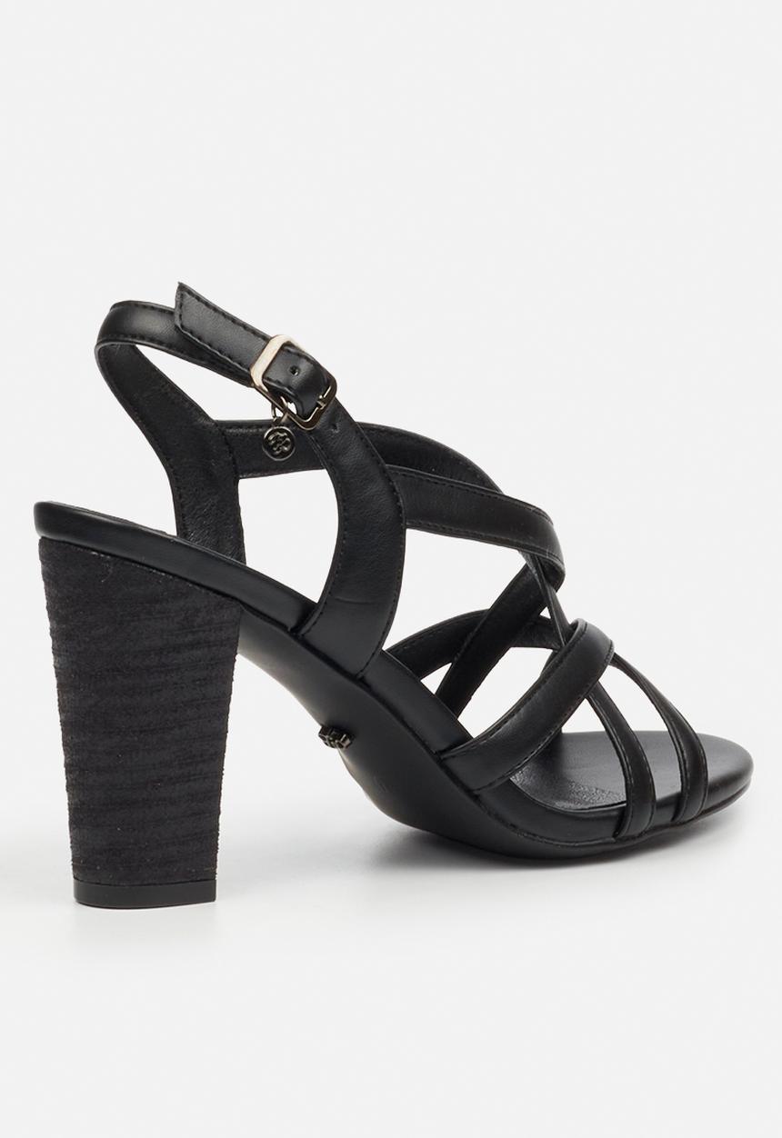 Miss Black - Millicent 2 strappy block heel - black