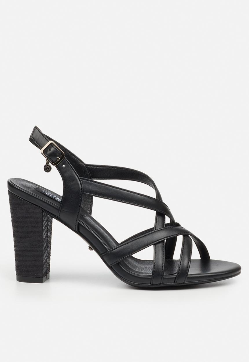 Miss Black - Millicent 2 strappy block heel - black