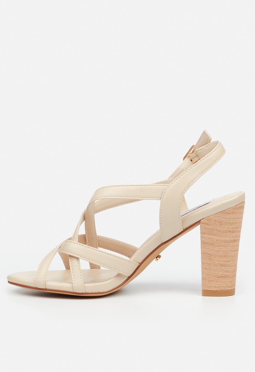 Miss Black - Millicent 2 strappy block heel - natural