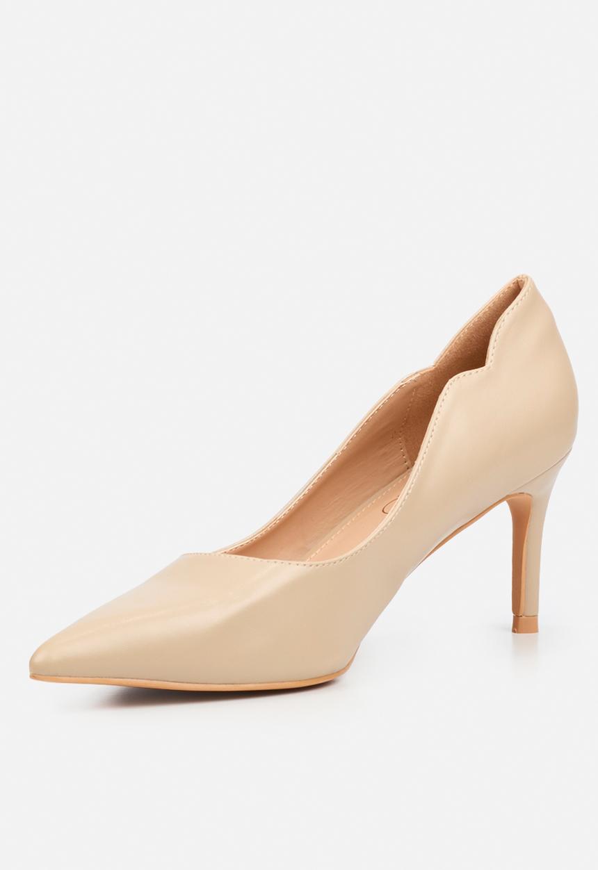 Miss Black - Nola 6 classic scallop heel - natural
