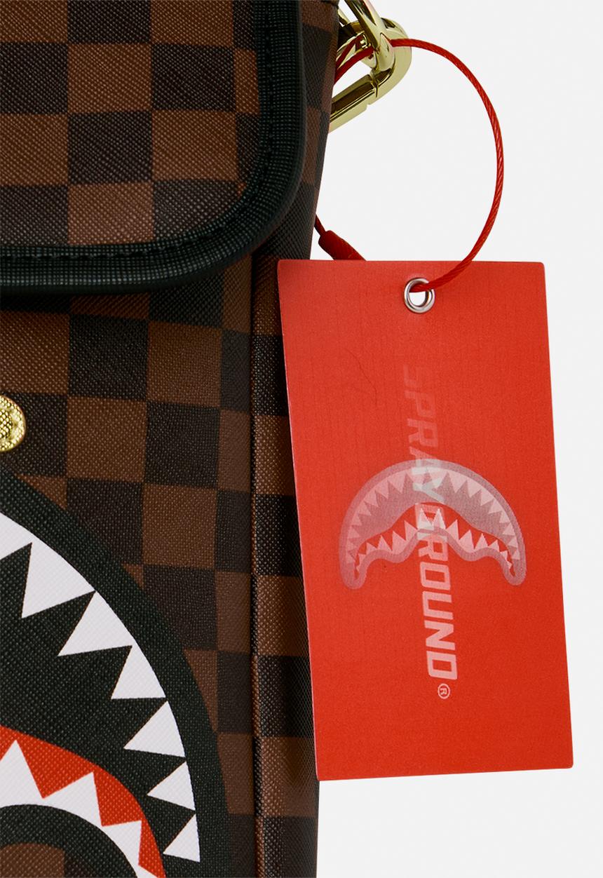 Sprayground - Sharks In Paris Gold Drip Messenger Sling - Brown Multi