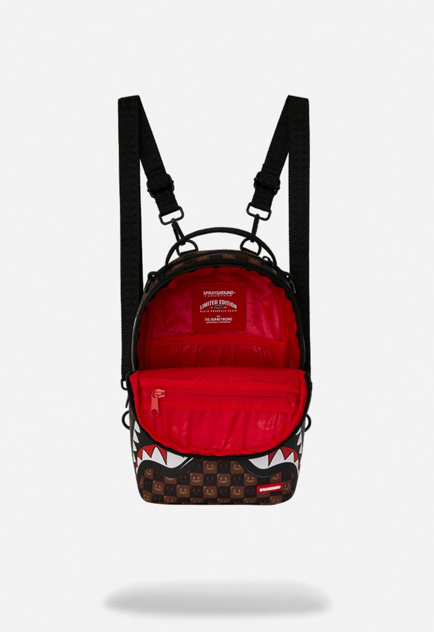 Sprayground - Sharks In Paris Bubble Brown Check Mini Back - Brown