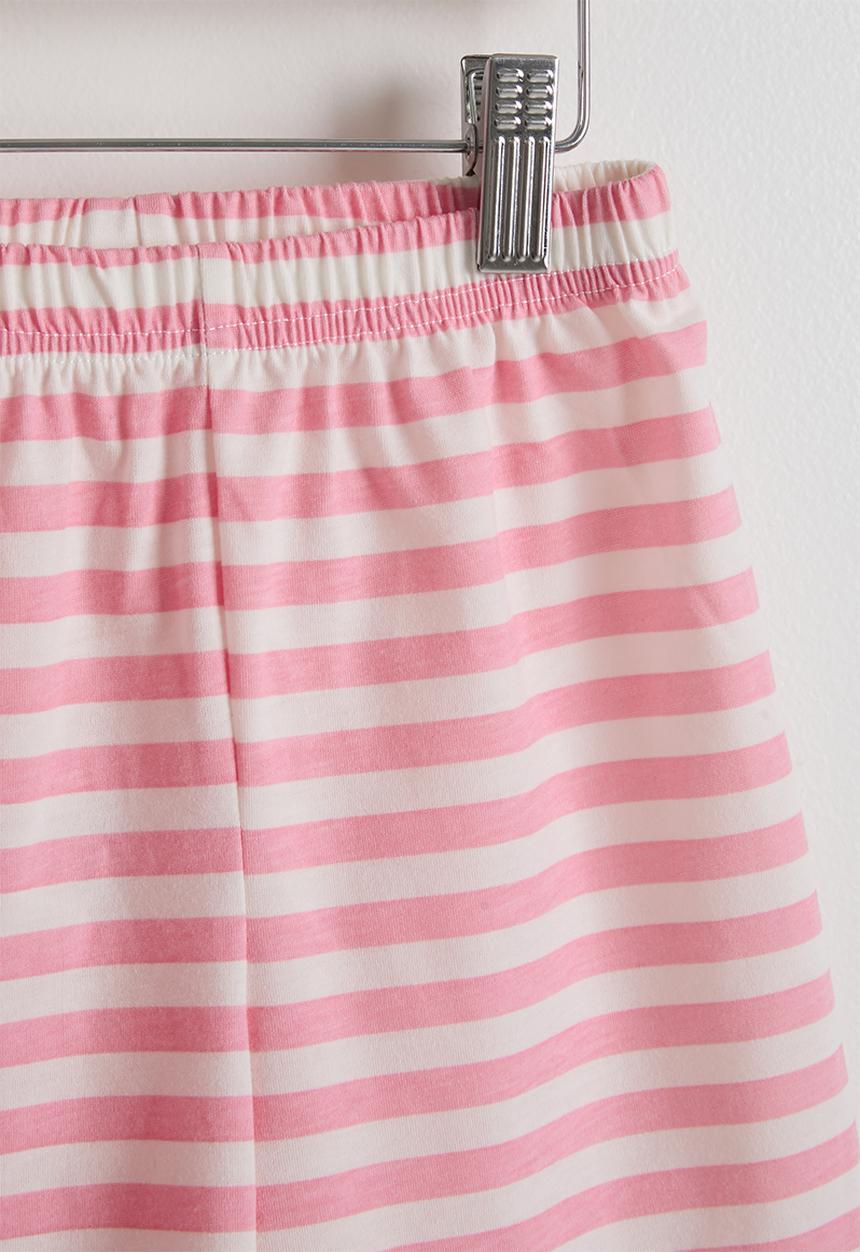 Pop Candy - Unicorn tee & shorts - pink stripe