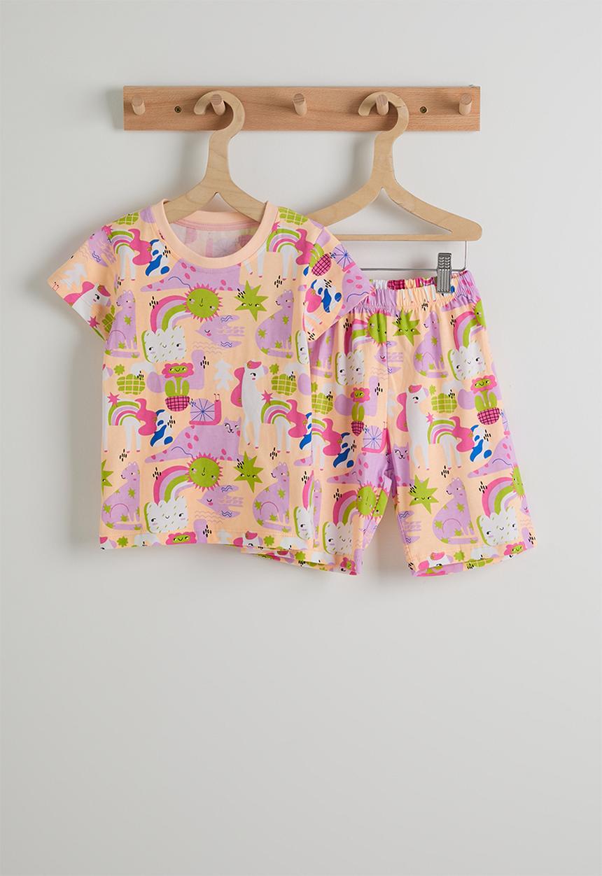 Pop Candy - Unicorns aop set - pale yellow
