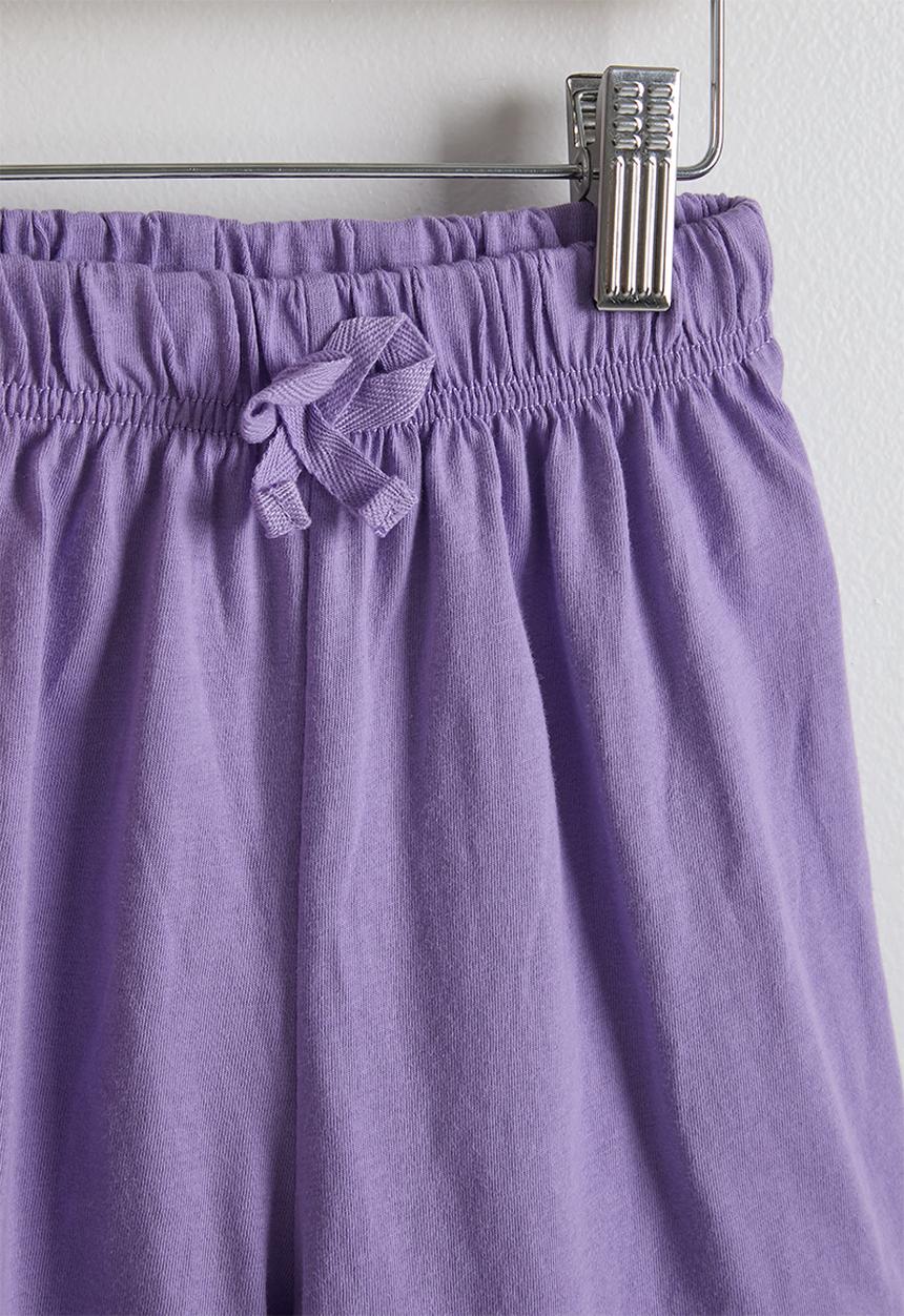 Pop Candy - Unicorn graphic tee and plain shorts - lilac/purple