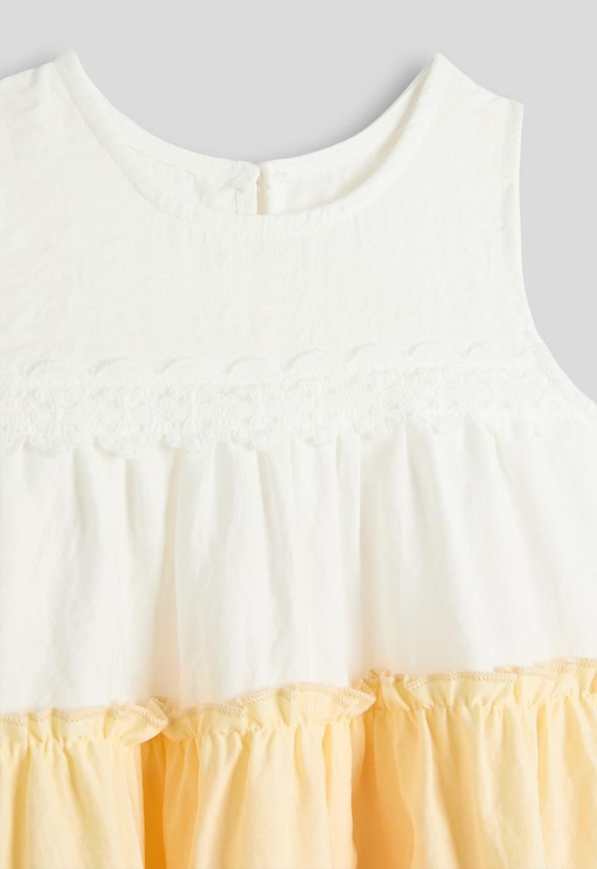 Pop Candy - Tiered tent dress - yellow multi