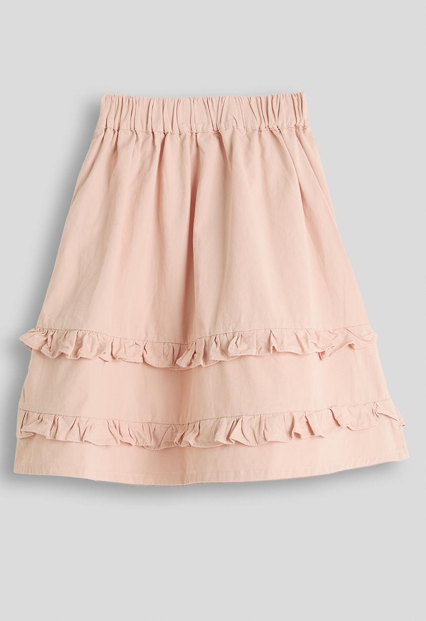 Pop Candy - Tiered ruffle midi skirt - pink