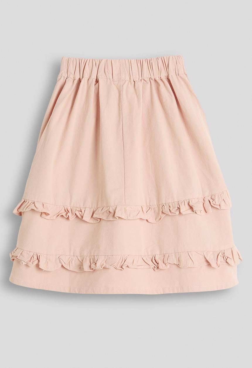 Pop Candy - Tiered ruffle midi skirt - pink
