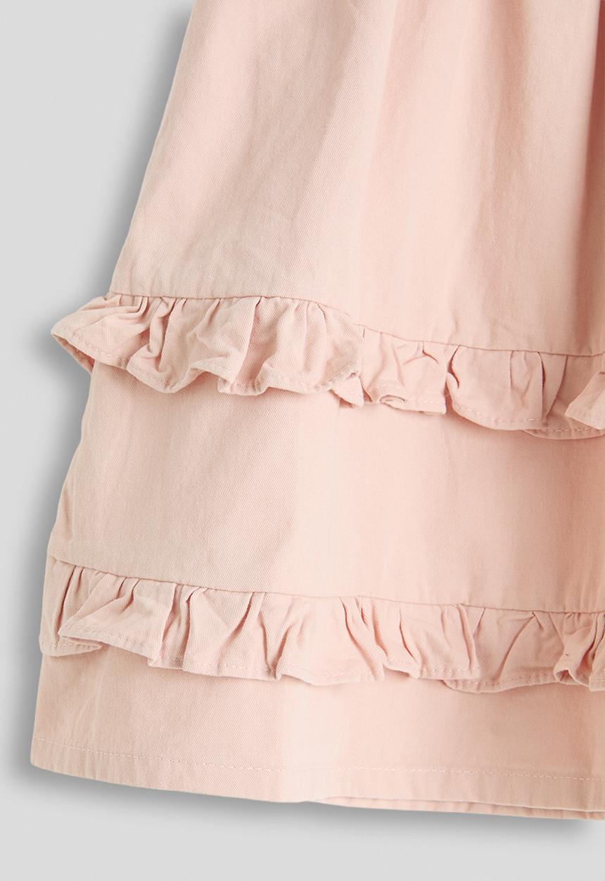Pop Candy - Tiered ruffle midi skirt - pink