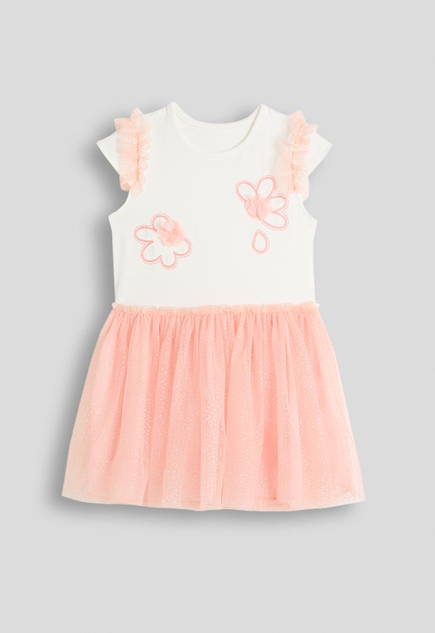 Pop Candy - Tulle skirt party dress - white/peach