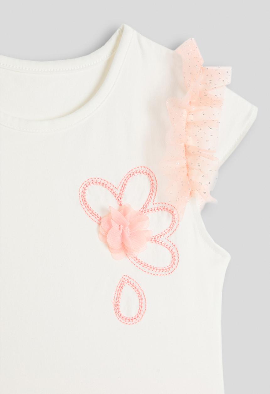 Pop Candy - Tulle skirt party dress - white/peach