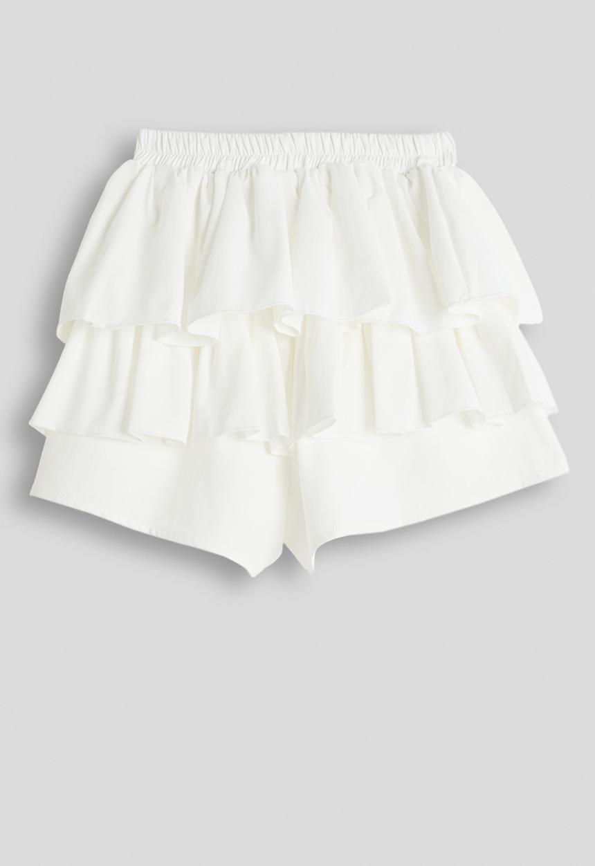 Pop Candy - Tiered mini skirt - white