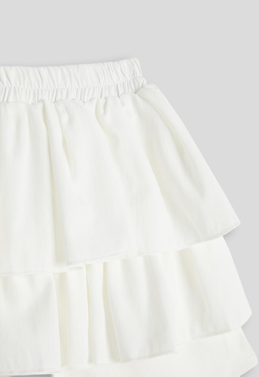 Pop Candy - Tiered mini skirt - white