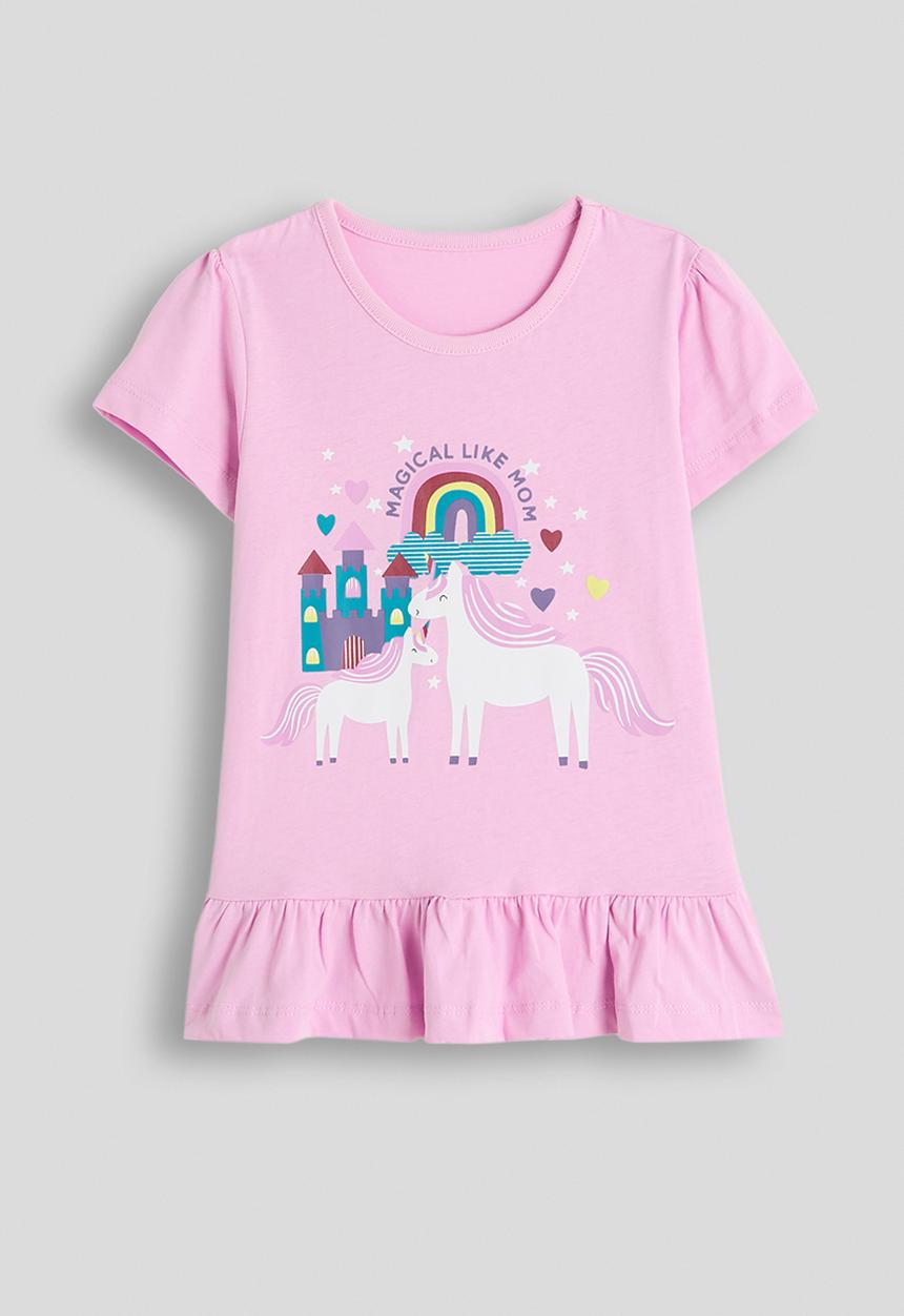 Pop Candy - Unicorn graphic T-shirt dress - pastel purple
