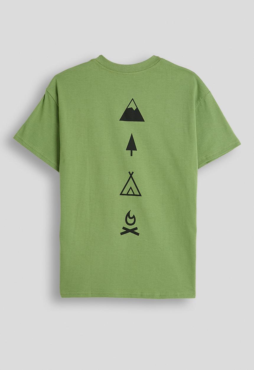 Pop Candy - Tween boys drop shoulder tee - sage