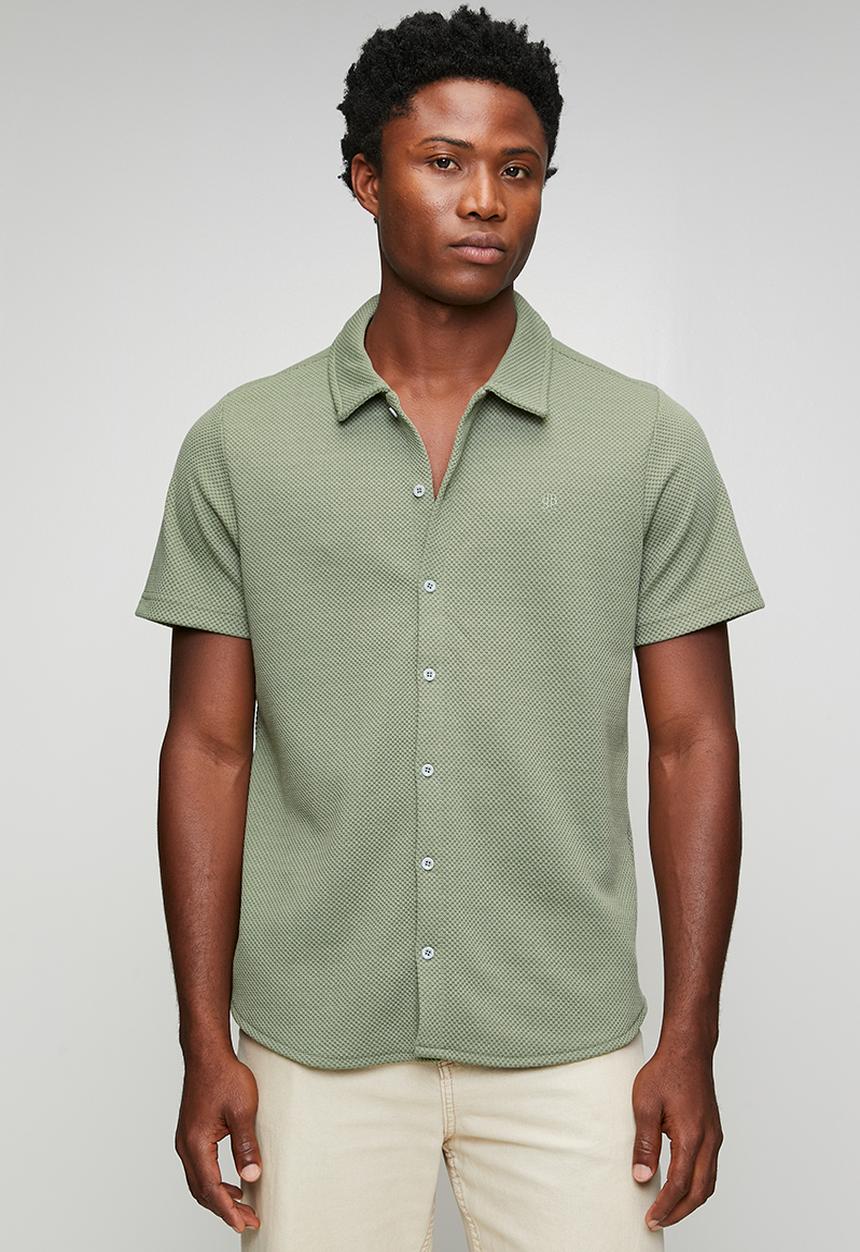Brave Soul - SHORT SLEEVE  CADBY - WASHED SAGE