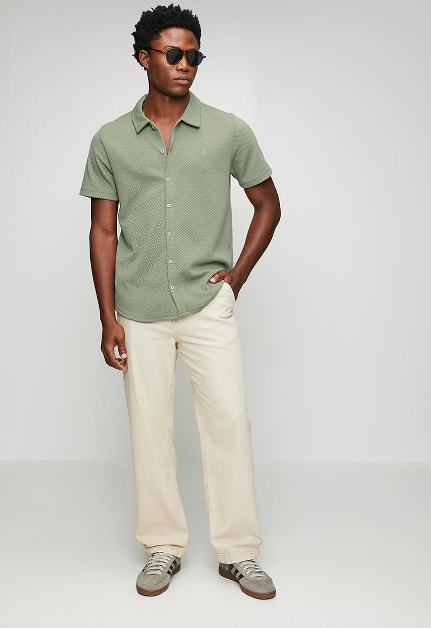 Brave Soul - SHORT SLEEVE  CADBY - WASHED SAGE