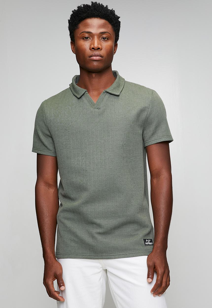Brave Soul - COLLARED NECK GOLFER - WASHED SAGE