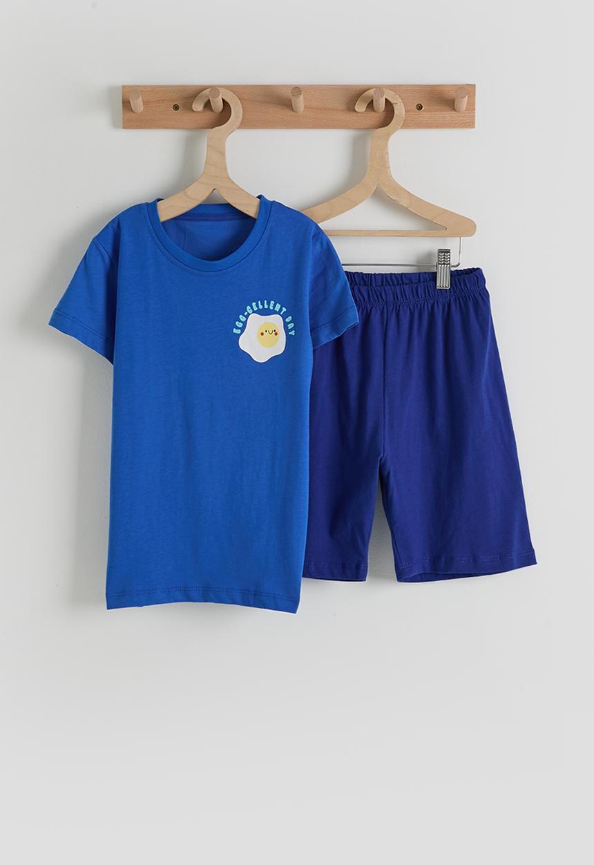 Pop Candy - Tee & shorts - blue & dark blue