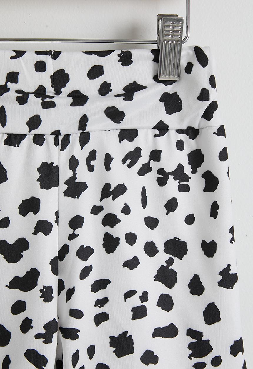 Pop Candy - Tank & cycling shorts - white & leopard print