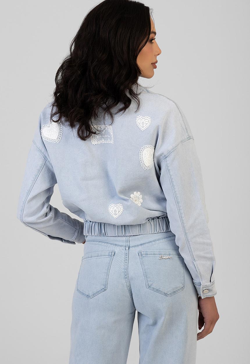 SISSY BOY - Kiera Denim Bomber Jacket - Light Vintage