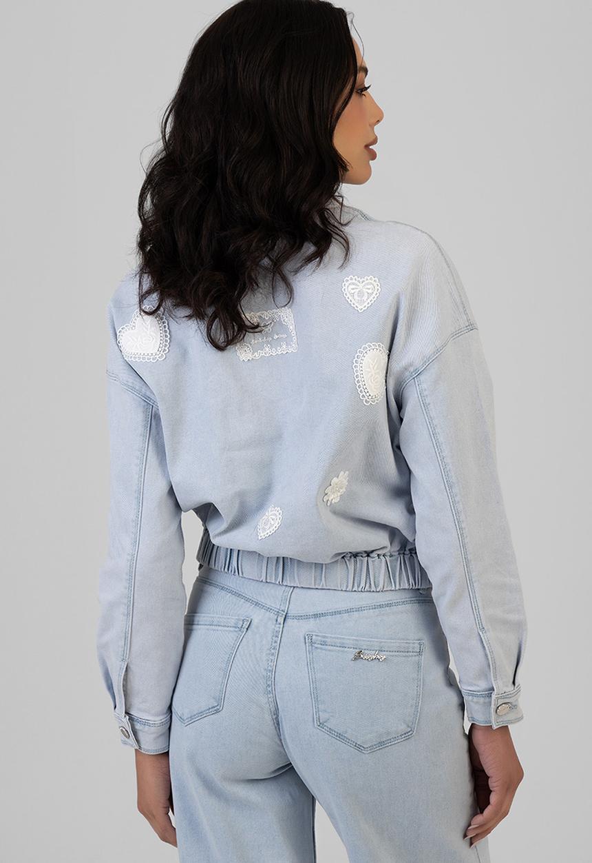 SISSY BOY - Kiera Denim Bomber Jacket - Light Vintage
