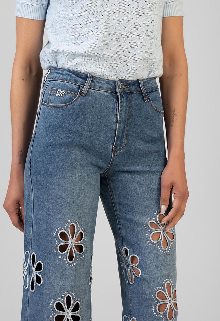 SISSY BOY - Belen Wide Leg Jeans - Medium Vintage