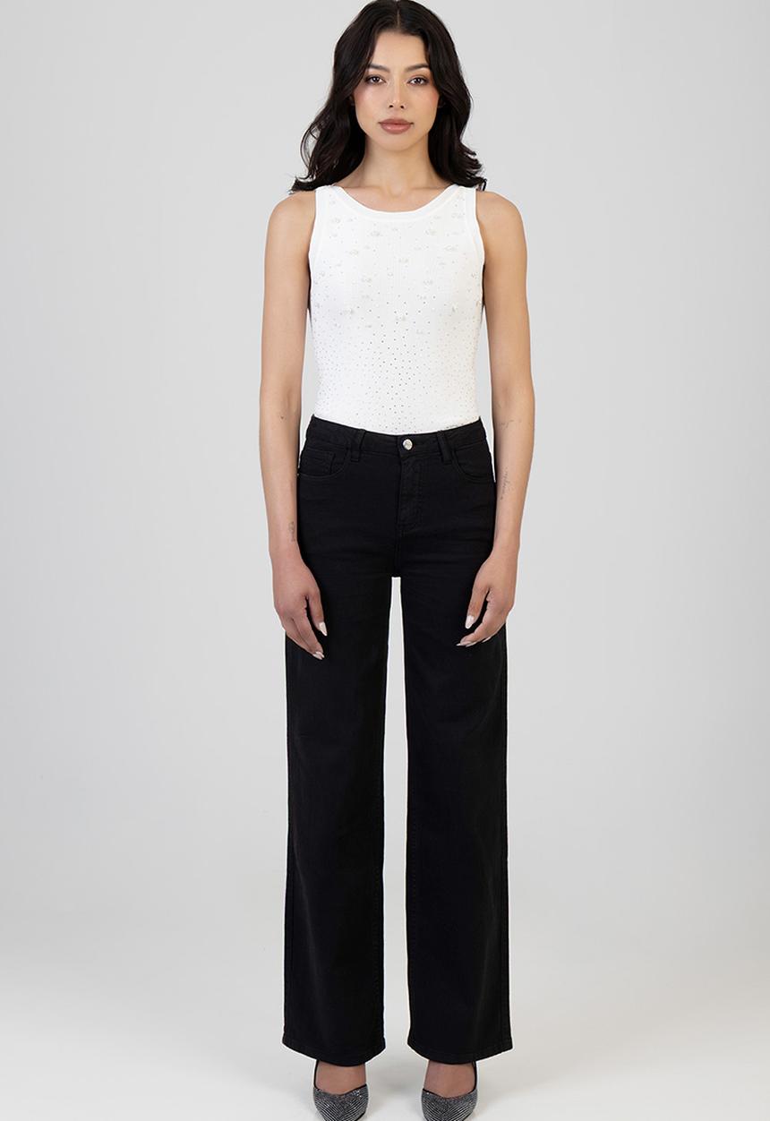 SISSY BOY - Nollene Wide Leg Jeans - Black