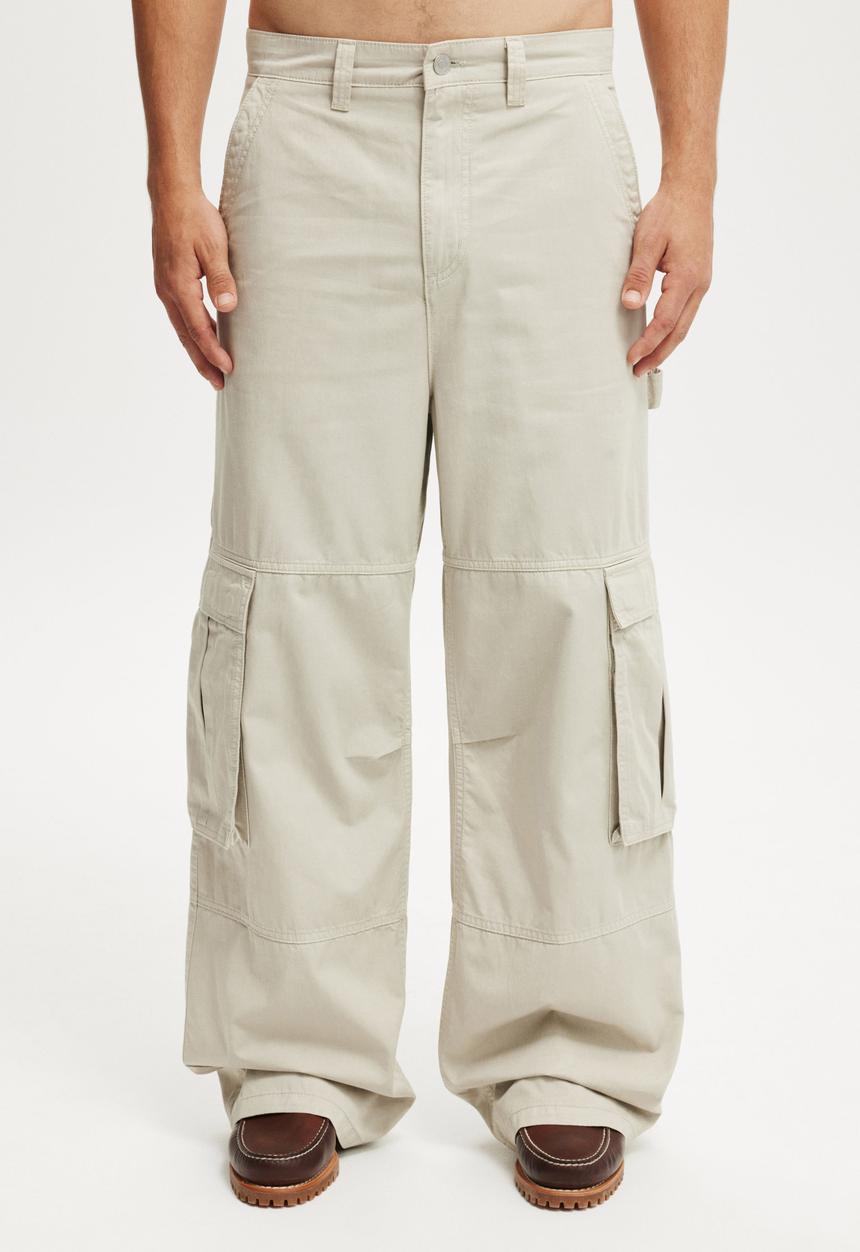 Cotton On - Super Baggy Cargo Pant-Dark Brown Camo